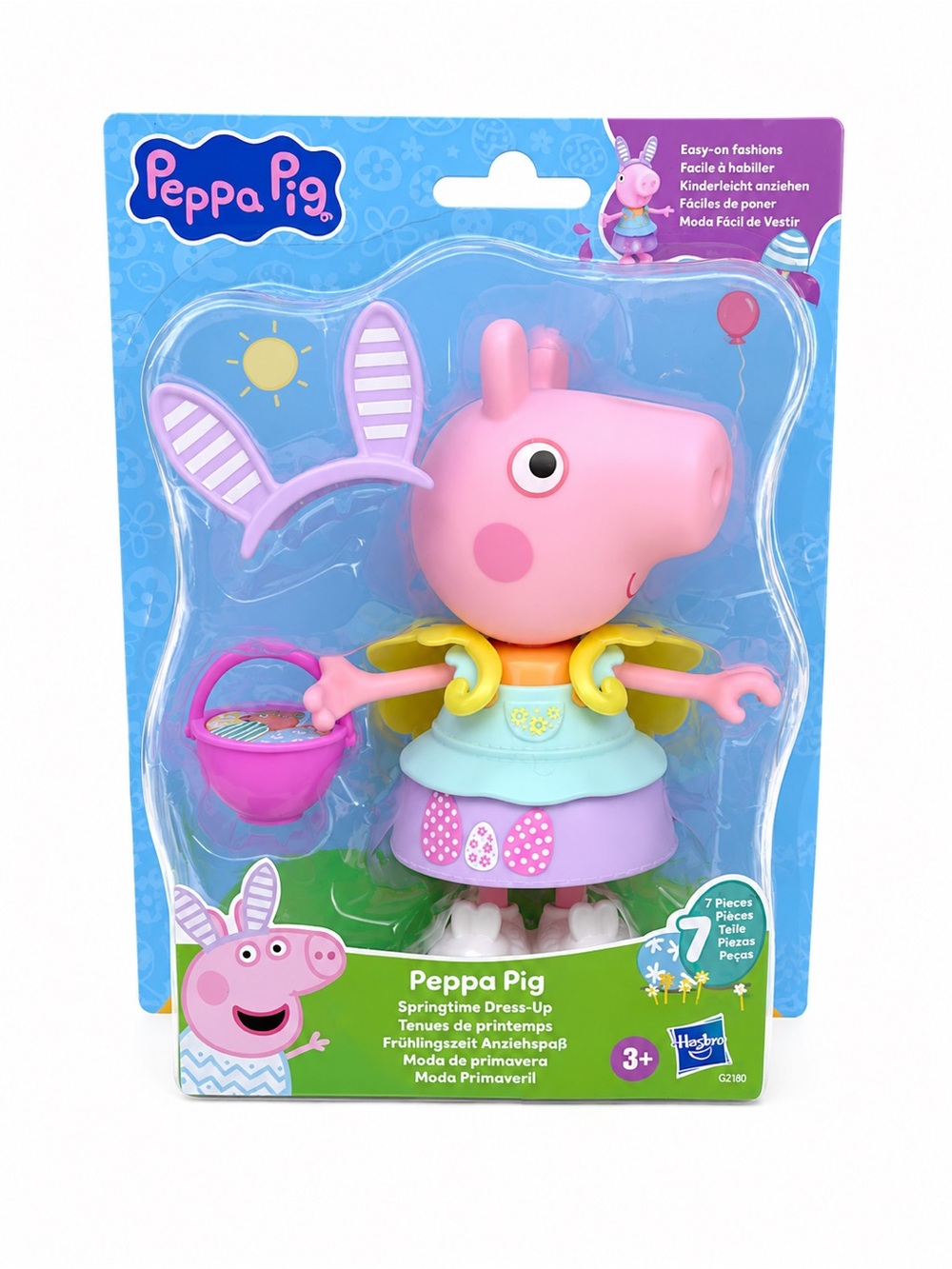 Peppa Pig Dress-Up Figure with Pastel Outfit - Pink, Purple, Blue